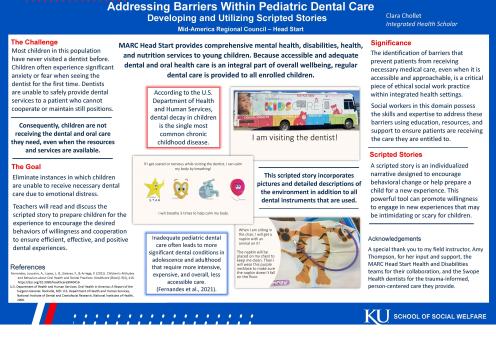Clara Chollet : Addressing Barriers Within Pediatric Dental Care Developing and Utilizing Scripted Stories