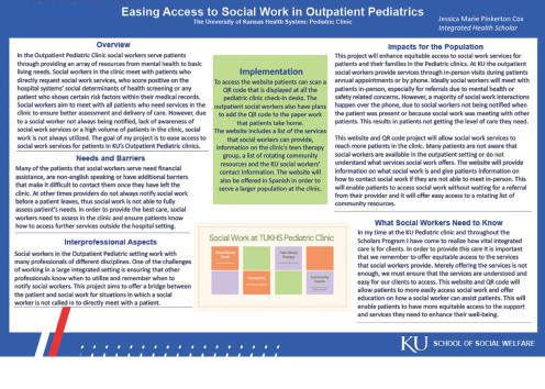Jessica Marie Pinkerton Cox : Easing Access to Social Work in Outpatient Pediatrics