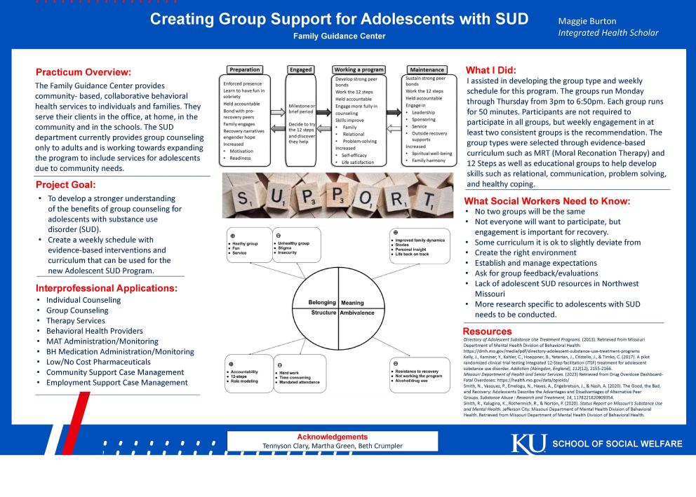 Maggie Burton : Creating Group Support for Adolescents with SUD